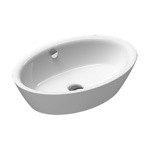 GSI Sand Раковина накладная с переливом 60x42х17,5 см без отв под смеситель, цвет белый- фото