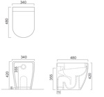 Унитаз напольный пристенный Cielo Smile Mini SMVASR/SMVAPR- фото2