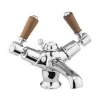 Смеситель для раковины на 1 отверстие с донным клапаном Burlington KE4 WAL- фото