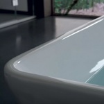 KERASAN Ego Ванна отдельностоящая, акриловая 160х70х55см в комплекте со сливом Click-clack, цвет белый- фото3