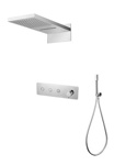 Душевая система скрытого монтажа Boheme Fusion 130-CR , хром. Смеситель+ручной душ+верхний душ - фото