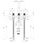 Gessi Inciso- Смеситель для раковины на 3 отверстия с донным клапаном, цвет: black XL- фото2