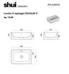 Раковина накладная 60 см Cielo Shui SHLAA6020- фото3