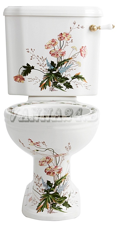 Унитаз-моноблок VICTORIAN 430x740 мм с крышкой. Белый 