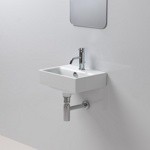 GSI Sand Раковина подвесная 40х32 см, с переливом. с 1 отв под смеситель, цвет белый- фото