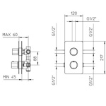 Palazzani Mis встроенный термостатический смеситель на 3 потребителя 1\2