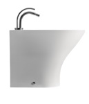 Kerasan Aquatech Биде напольное 55.5х35.5см, 1 отв., в комплекте с крепежом WB5N, цвет: белый- фото4