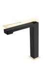 Смеситель для умывальника высокий Boheme Q 142-BG черный матовый/золото- фото