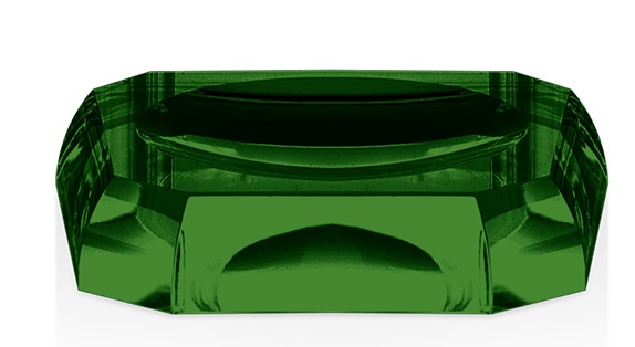 Decor Walther Kristall STS Мыльница настольная, хрустальное стекло, цвет: английский зеленый