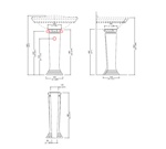 Devon&Devon Westminster Раковина 69х49 см, 3 отв., на пьедестале, цвет: белый- фото4