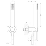 Gessi Inciso Shower Душевой комплект, состоящий из вывода воды на1/2