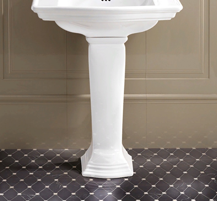 Devon&Devon Westminster Раковина 53.5х38.5 см, 1 отв., на пьедестале, цвет: белый- фото2