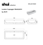 Раковина накладная 100 см Cielo Shui SHLAA10020- фото3