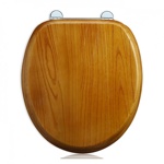 Сиденье на петлях золотистый дуб с микролифтом Burlington S16- фото3