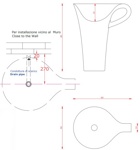 Artceram CUP Раковина напольная отдельностоящая 70х50хh85 см, без отв под смеситель, без слив перелива, цвет черно-белый- фото2