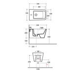 GLOBO Incantho Биде подвесное 35х54 см, с 1 отв под смеситель, цвет белый- фото2