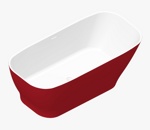 Ванна из камня Radostone Ernica Stone Surface 1700 х 720 х 580 мм красно-белый матовый- фото