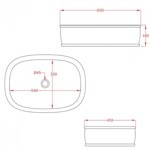 Artceram AZULEY Раковина накладная 65х45 см, без отв под смеситель, со слив переливом, цвет белый- фото3