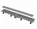 Водоотводящий желоб AlcaPlast APZ18 Simple, со стальным бортиком и решеткой 55см- фото