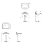 Раковина Simas Arcade 68см на пьедестале - фото2