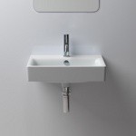 GSI Sand Раковина подвесная 55х40 см, с переливом. с 1 отв под смеситель, цвет белый- фото