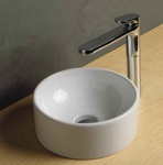 Azzurra Раковина чаша круглая O30XH12см,без перелива, без отв. под смеситель, цвет белый- фото