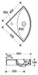 Угловая раковина Kerasan Cento 3541- фото2