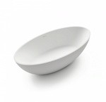 Gruppo Treesse Carezza Ванна отдельностоящая овальная 180х85х52 см из искусственного камня, цвет белый матовый- фото3